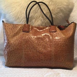 Big Buddha Faux Ostrich Tote